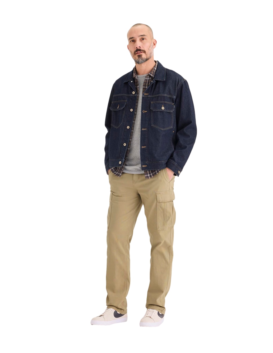 Pantalón cargo recto de algodón para hombre 2