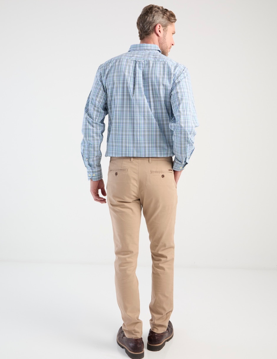 Pantalón casual chino slim de algodón para hombre 2