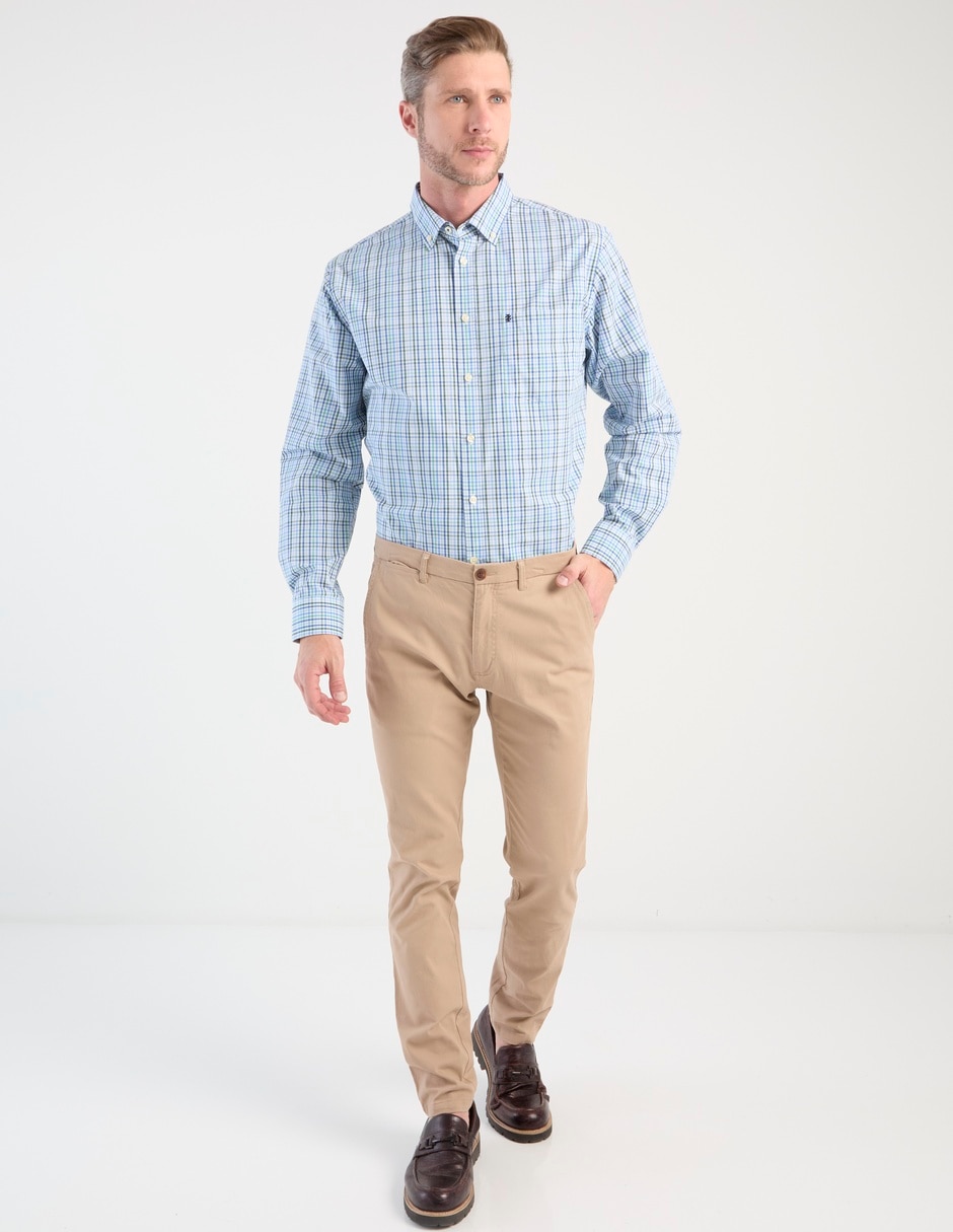 Pantalón casual chino slim de algodón para hombre 3