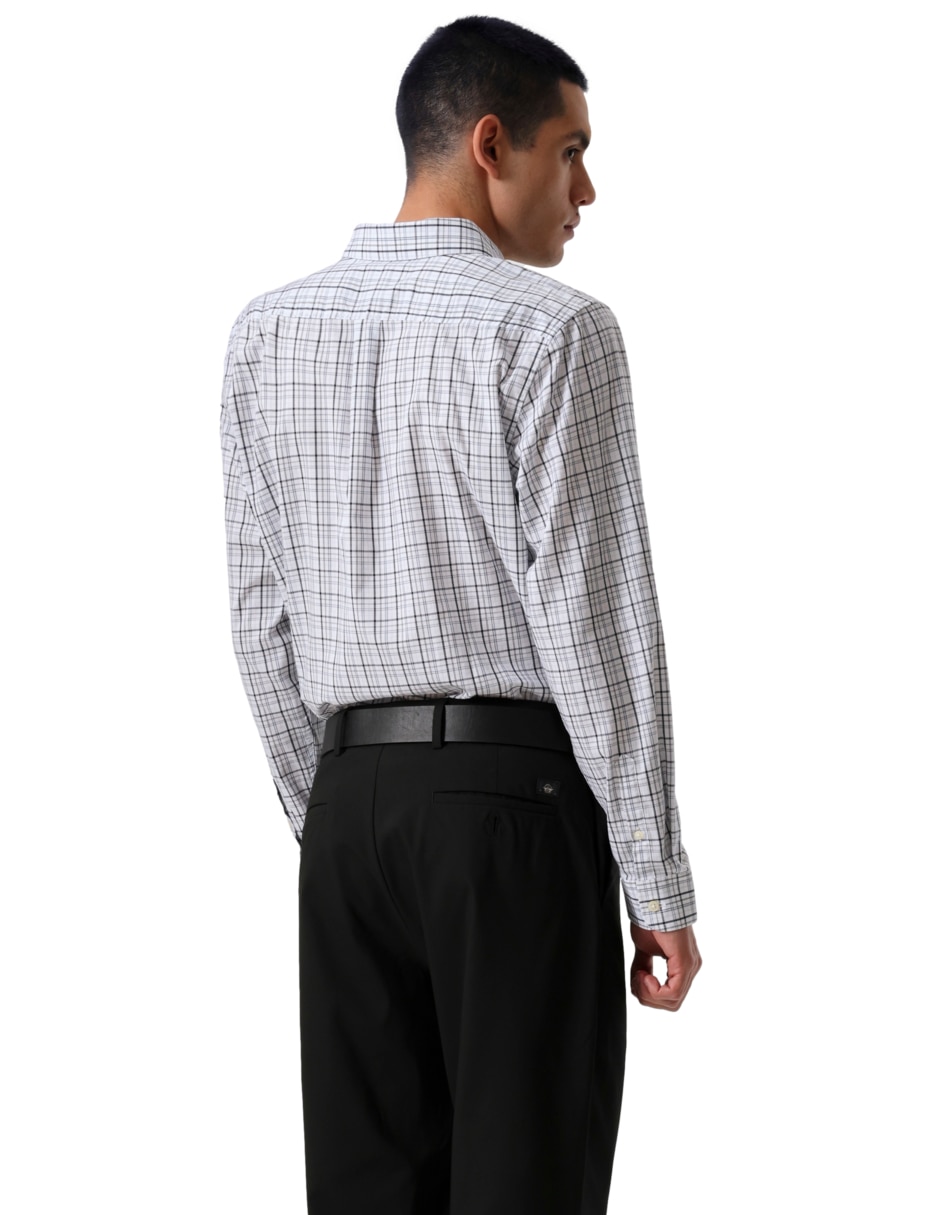 Camisa de vestir de algodón manga larga para hombre 3