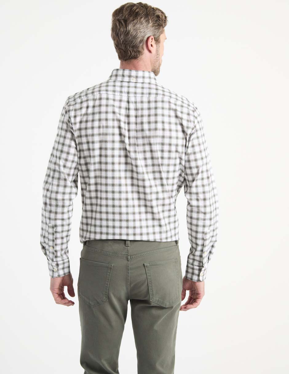 Camisa casual de algodón manga larga para hombre 2