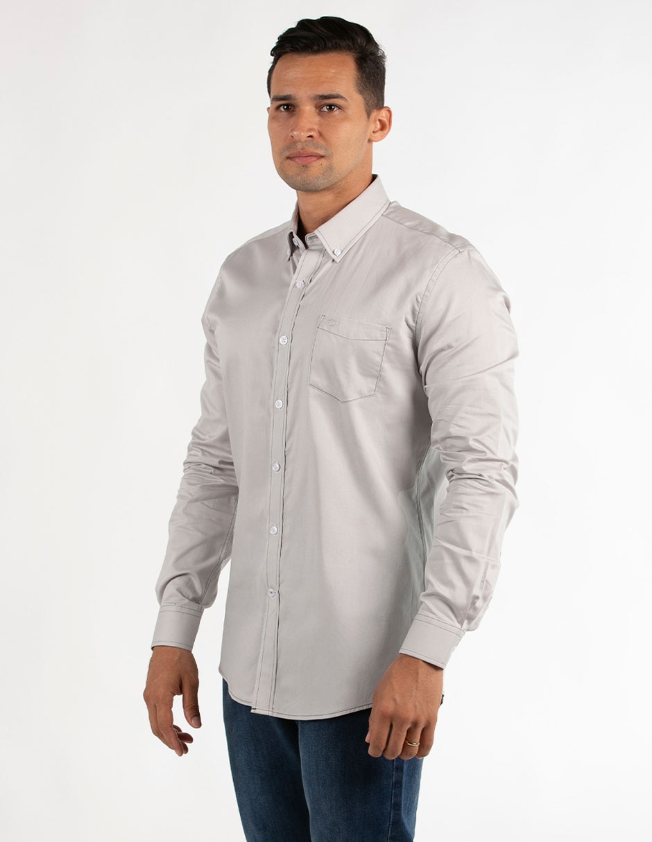 Camisa casual de algodón manga larga para hombre 3