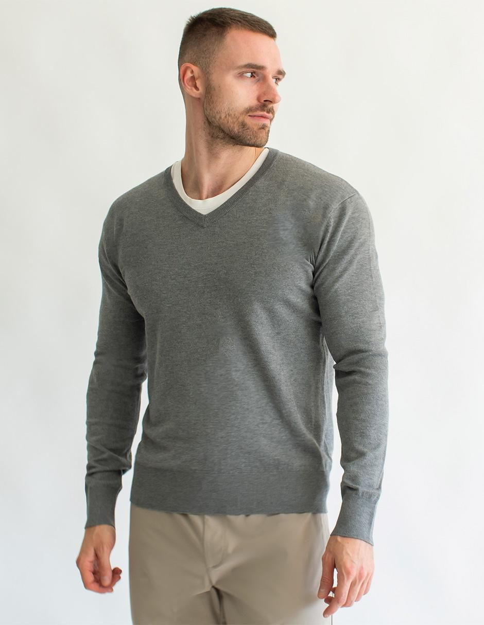 Suéter cuello V para hombre 5