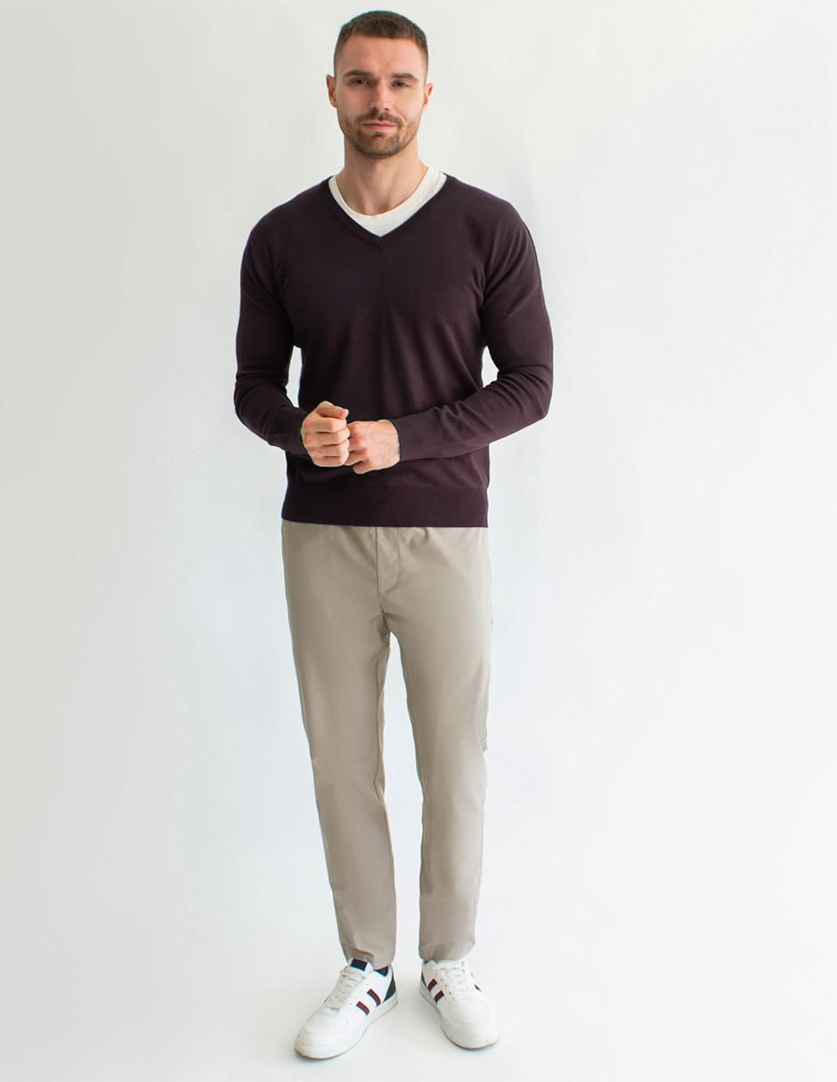 Suéter cuello V para hombre 3