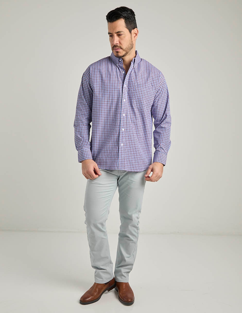 Camisa casual manga larga para hombre 3