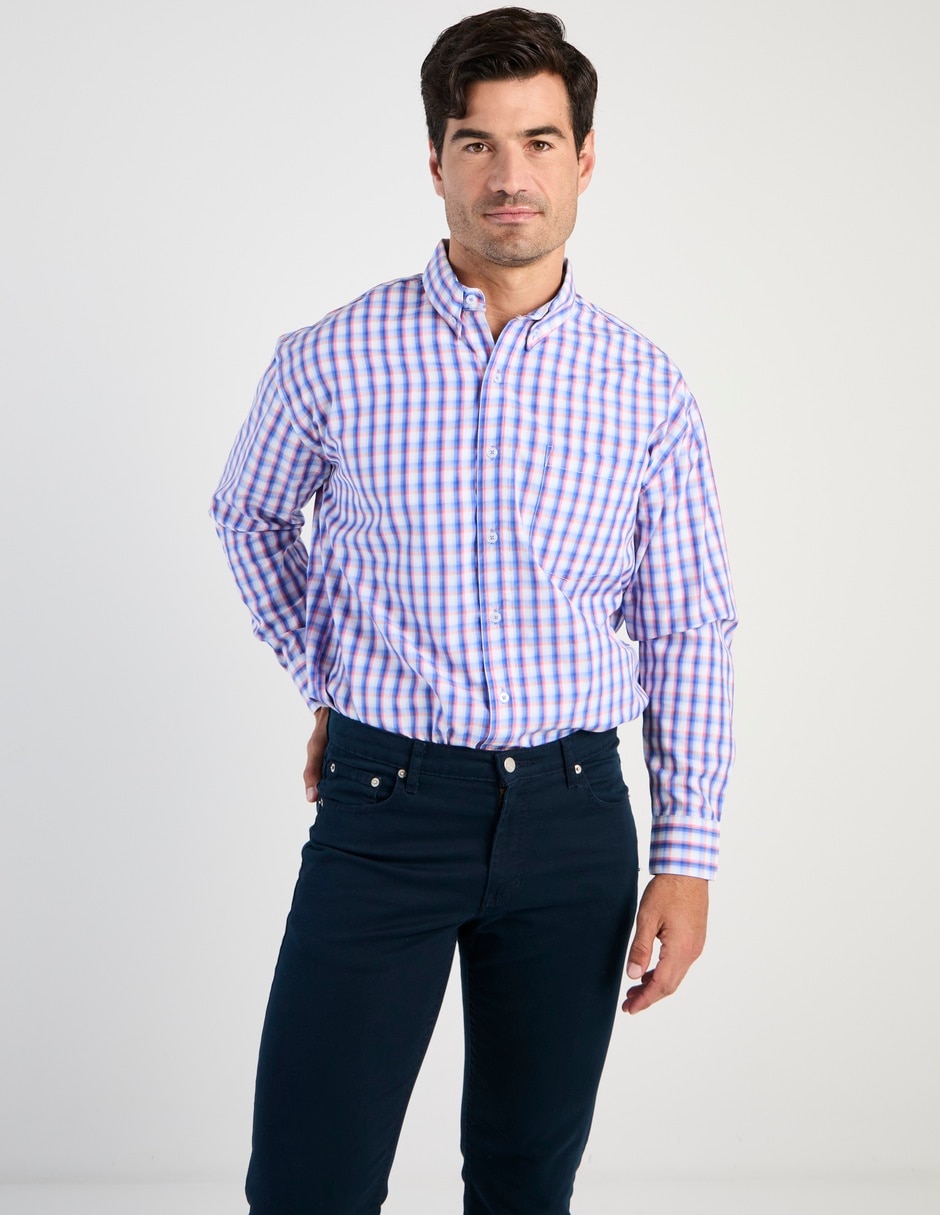 Camisa casual manga larga para hombre