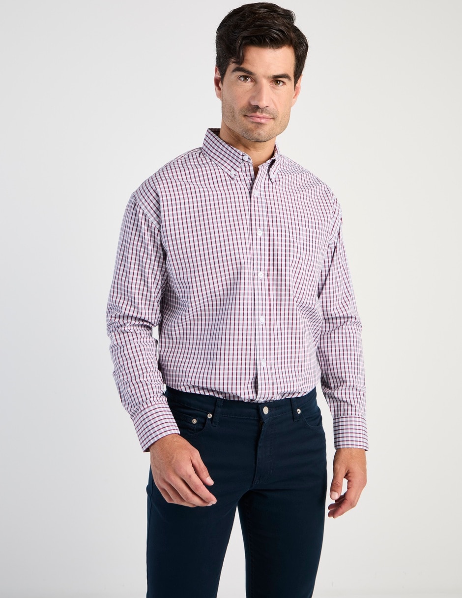 Camisa casual manga larga para hombre