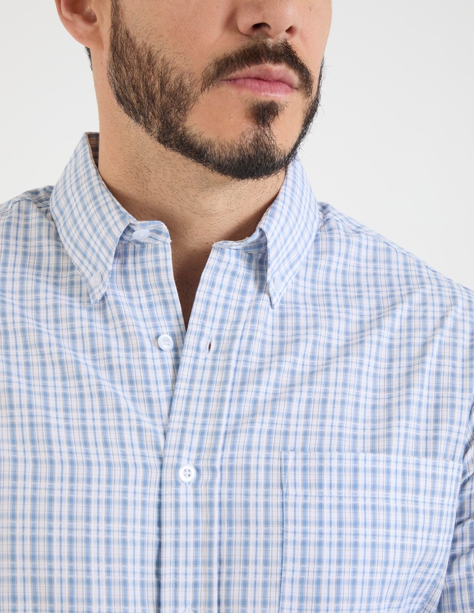 Camisa casual manga larga para hombre 4