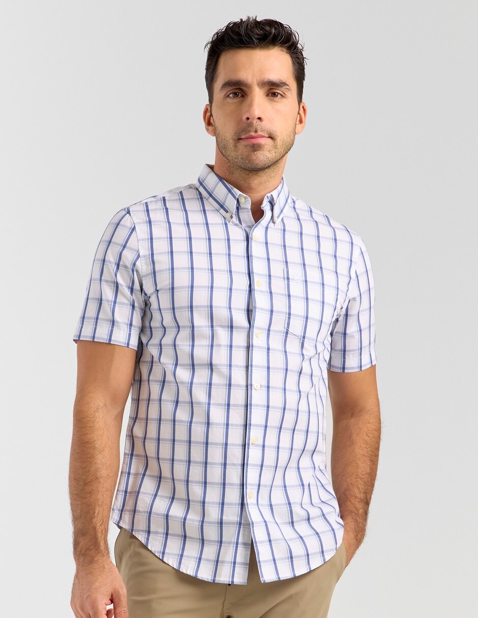 Camisa casual de algodón manga corta para hombre 1