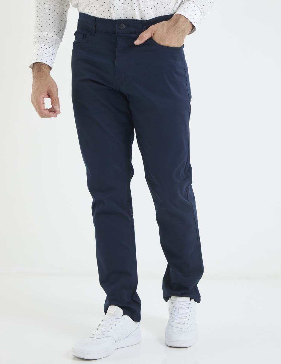 Pantalón casual regular algodón para hombre