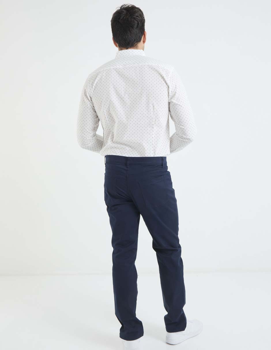 Pantalón casual regular algodón para hombre 2