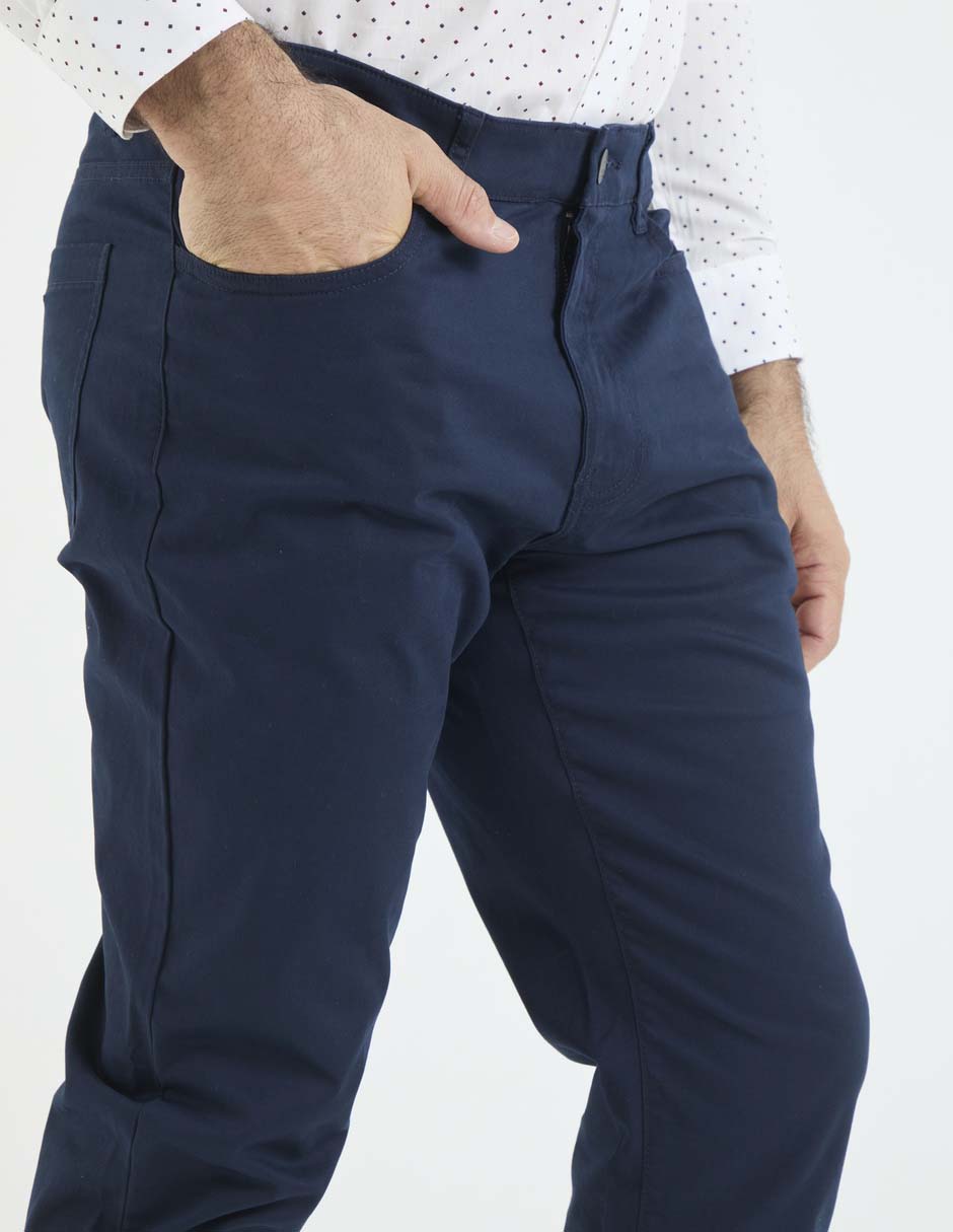 Pantalón casual regular algodón para hombre 4
