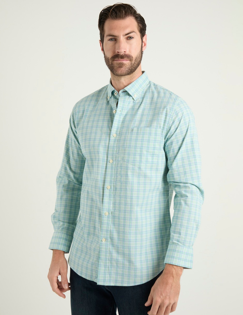 Camisa casual de algodón manga larga para hombre Camisa casual de algodón manga larga para hombre