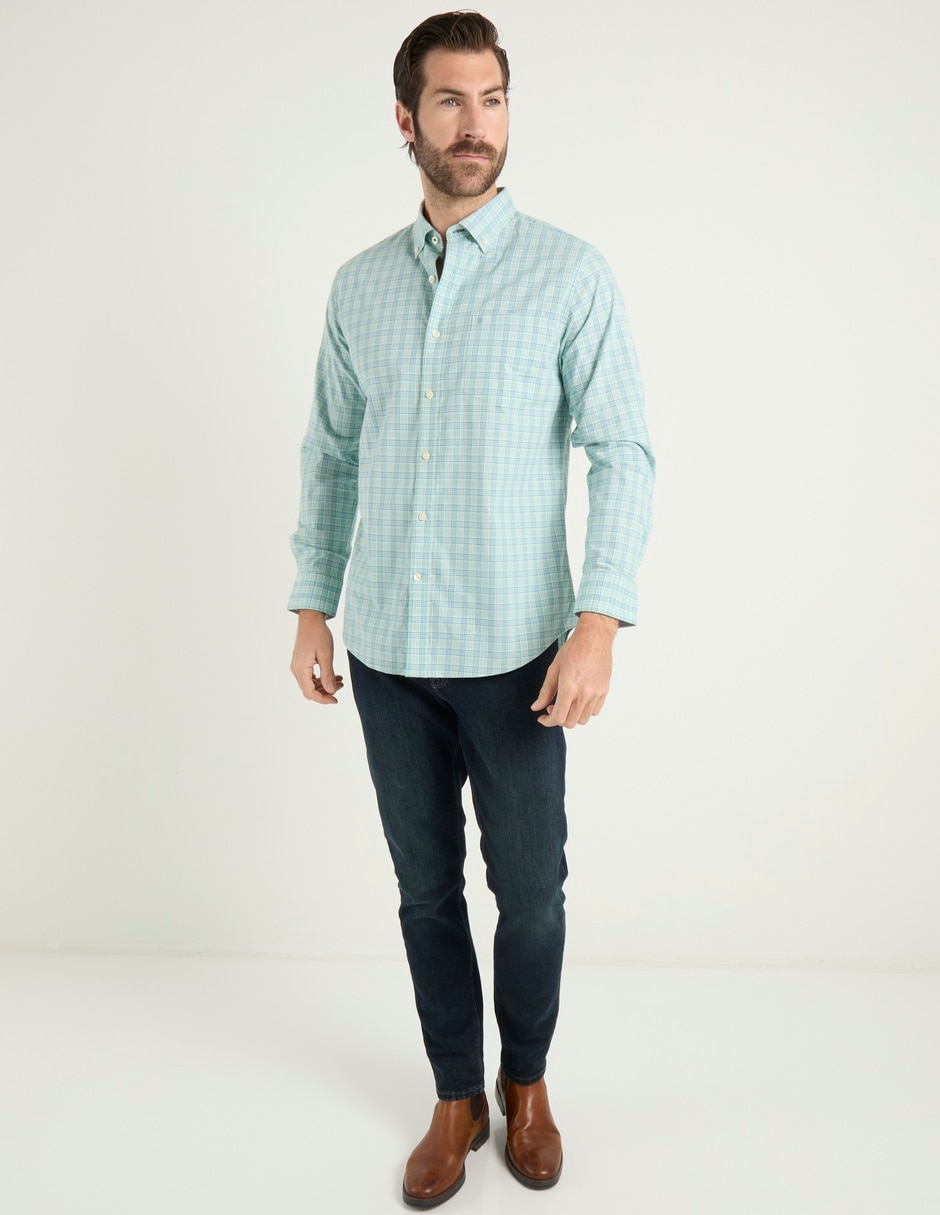 Camisa casual de algodón manga larga para hombre 2