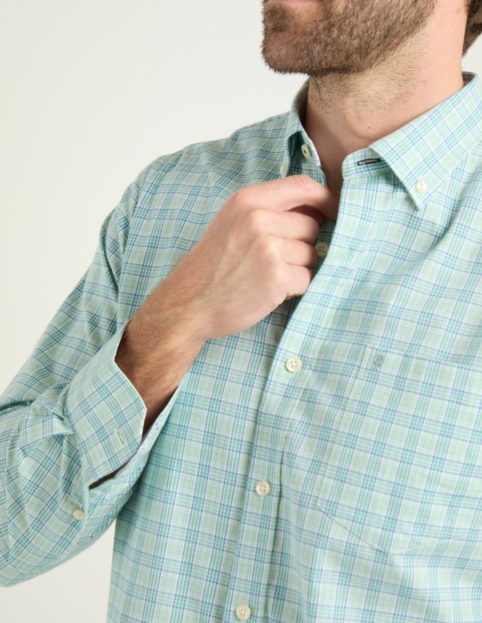 Camisa casual de algodón manga larga para hombre 4