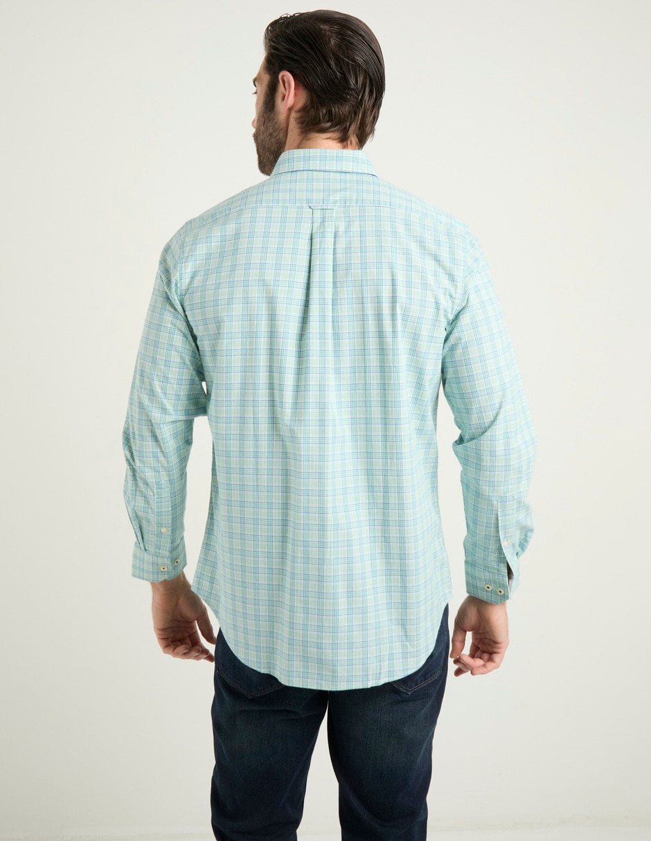 Camisa casual de algodón manga larga para hombre 6