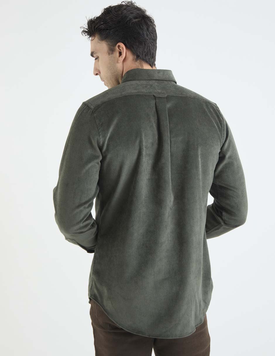 Camisa casual de algodón manga larga para hombre 2