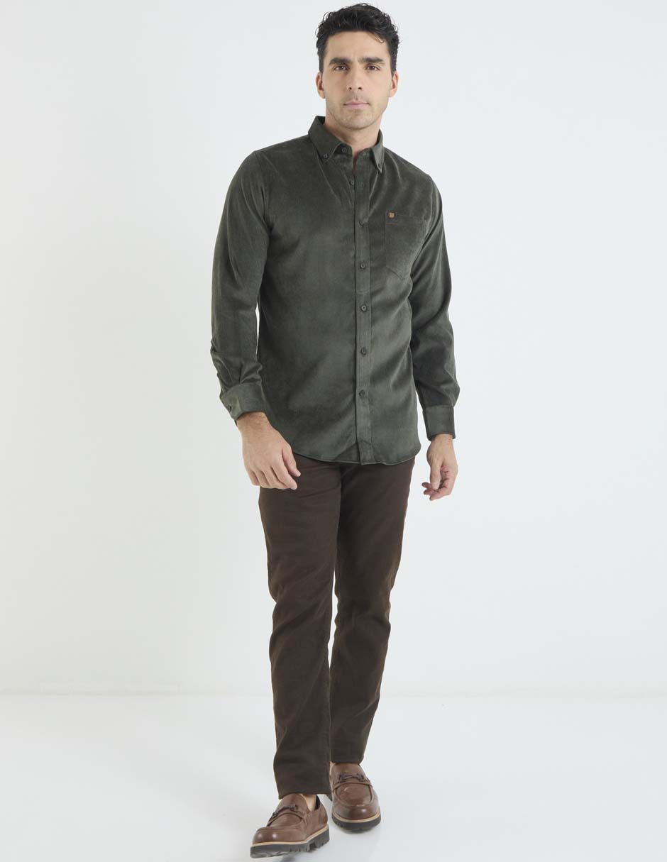 Camisa casual de algodón manga larga para hombre 3
