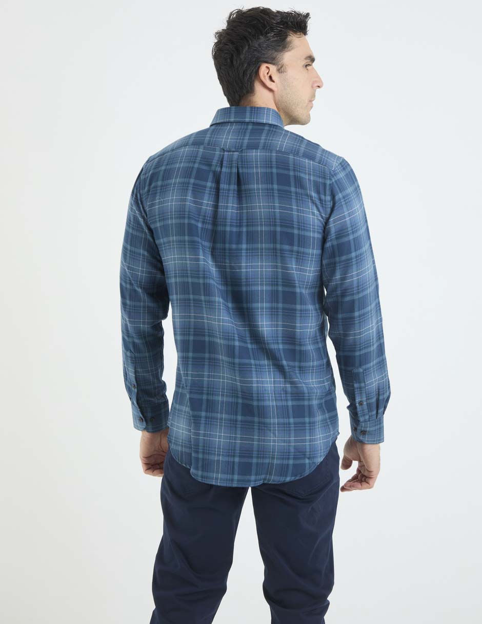 Camisa casual de algodón manga larga para hombre 2
