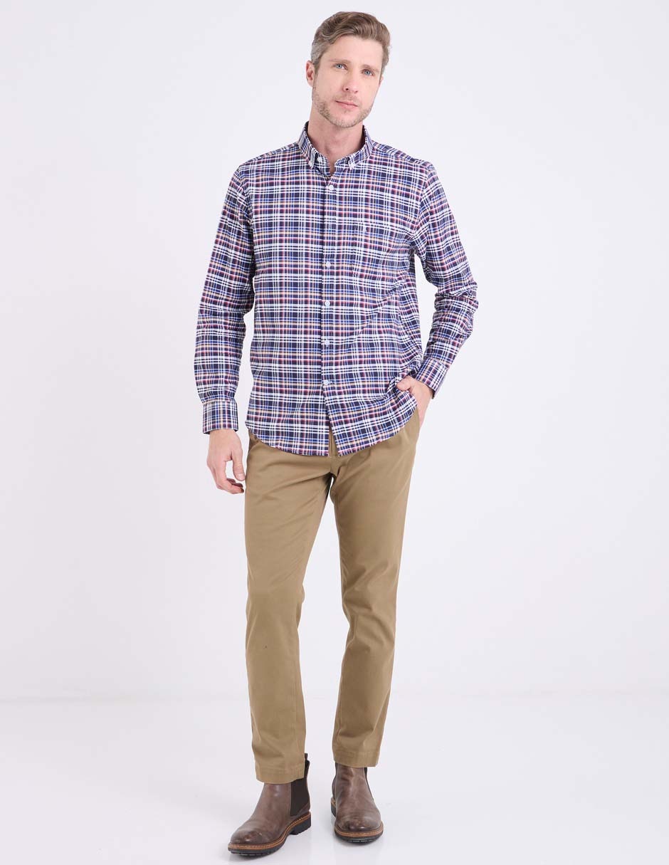 Camisa casual de algodón manga larga para hombre 3