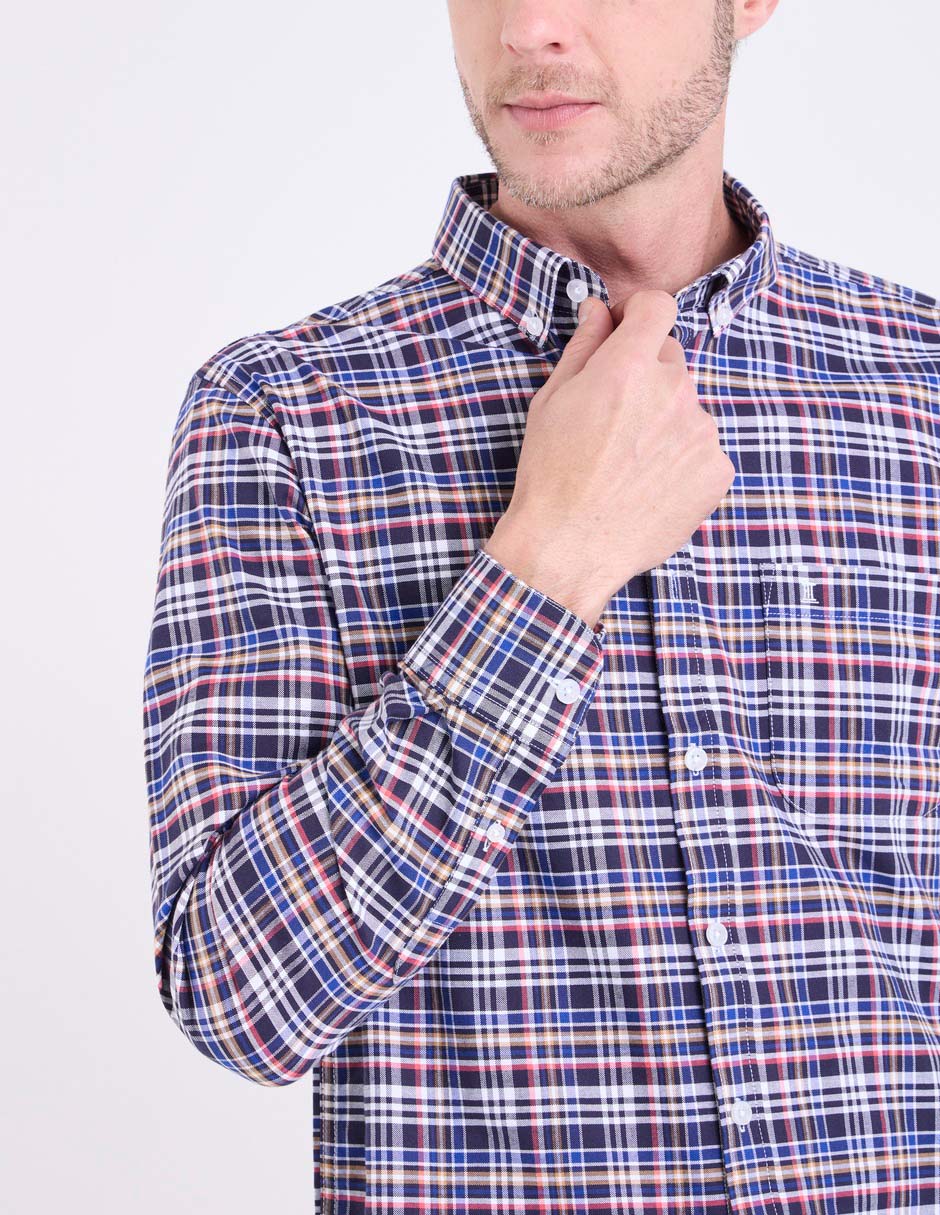 Camisa casual de algodón manga larga para hombre 4