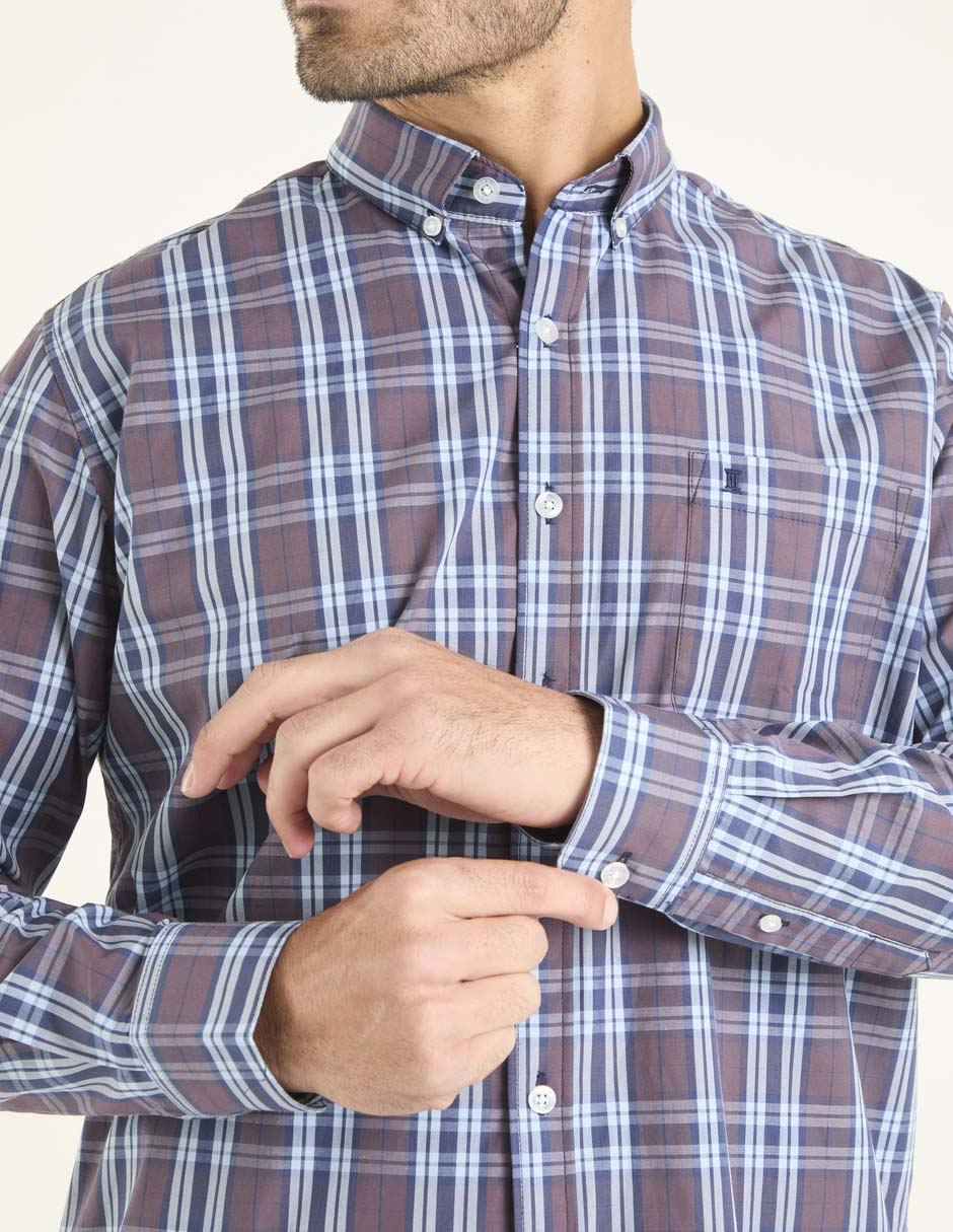 Camisa casual de algodón manga larga para hombre 4