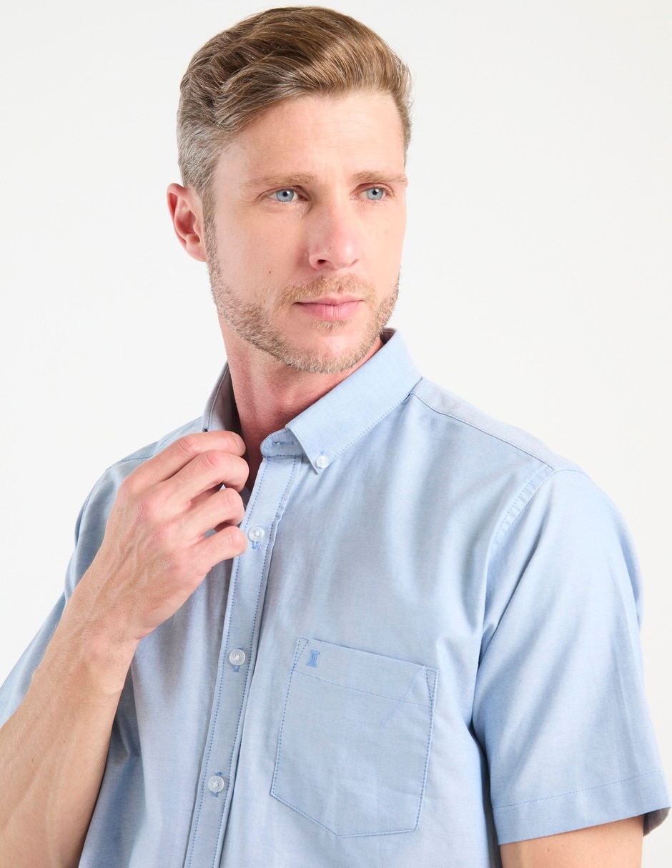 Camisa casual de algodón manga corta para hombre 4