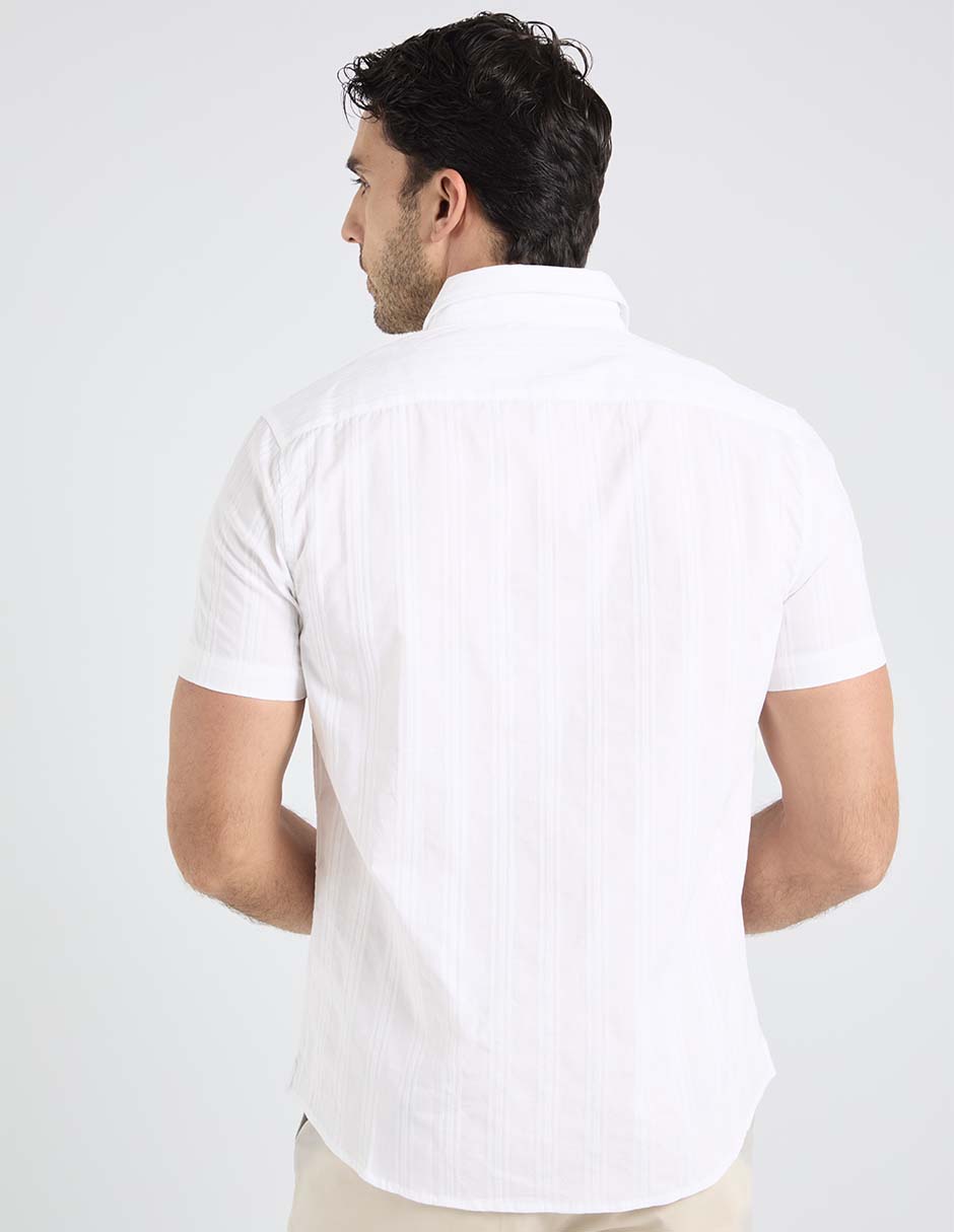 Camisa playa de algodón manga corta para hombre 2