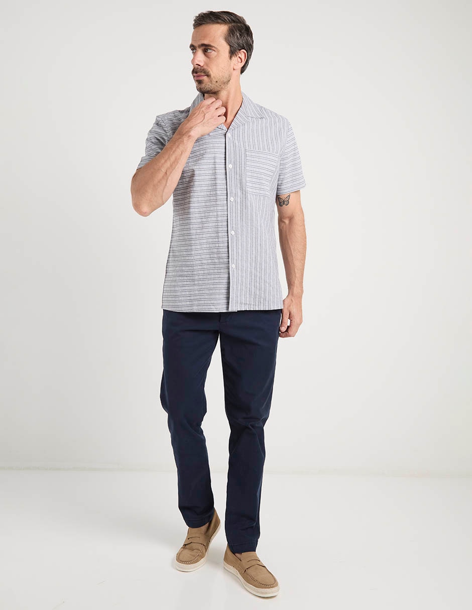 Camisa casual de algodón manga corta para hombre 2