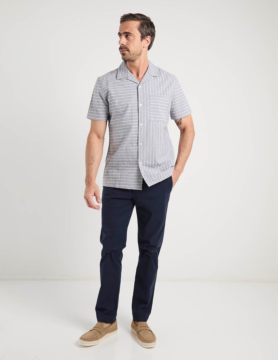 Camisa casual de algodón manga corta para hombre 3