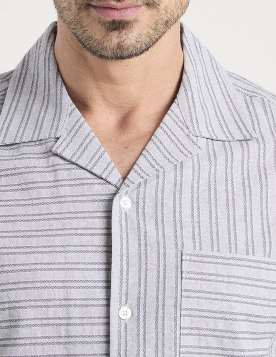 Camisa casual de algodón manga corta para hombre 5