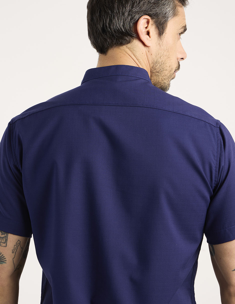Camisa casual de algodón manga corta para hombre 10