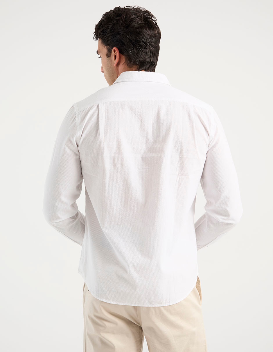 Camisa casual de algodón manga larga para hombre 2