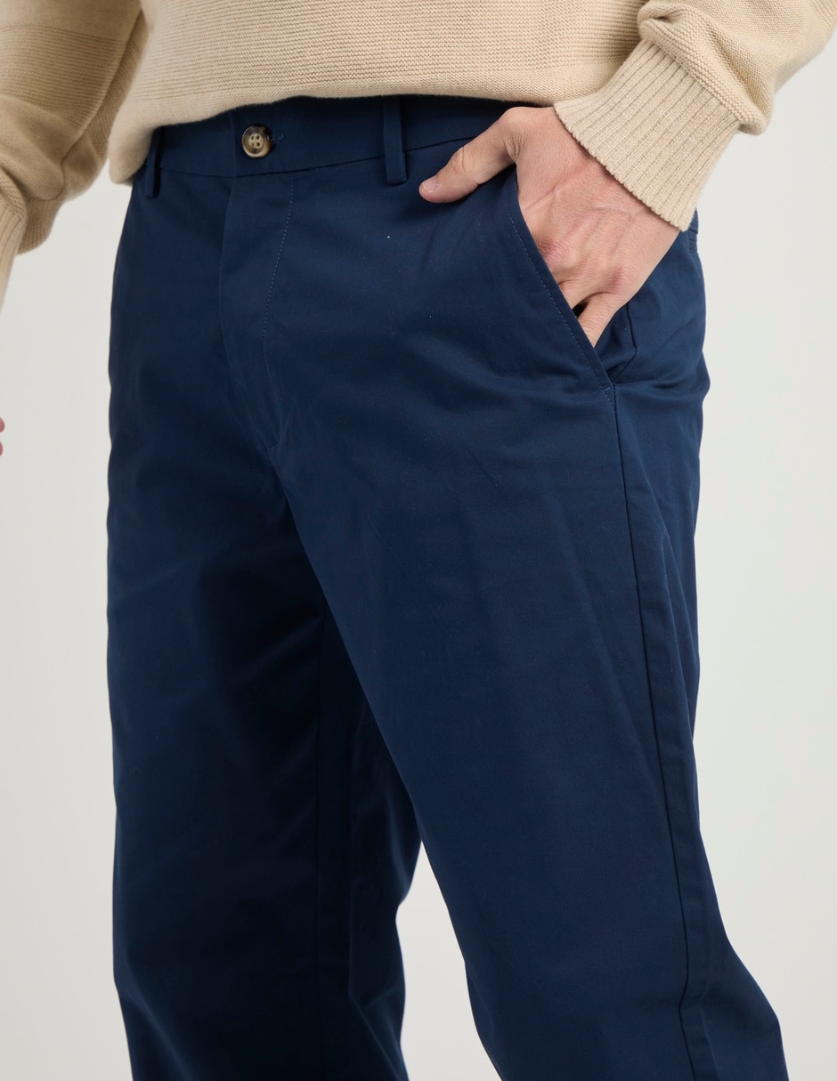 Pantalón regular de algodón para hombre 4