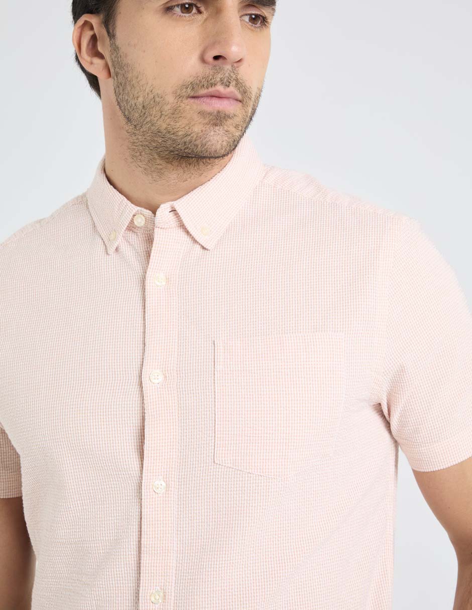 Camisa casual de algodón manga corta para hombre 4