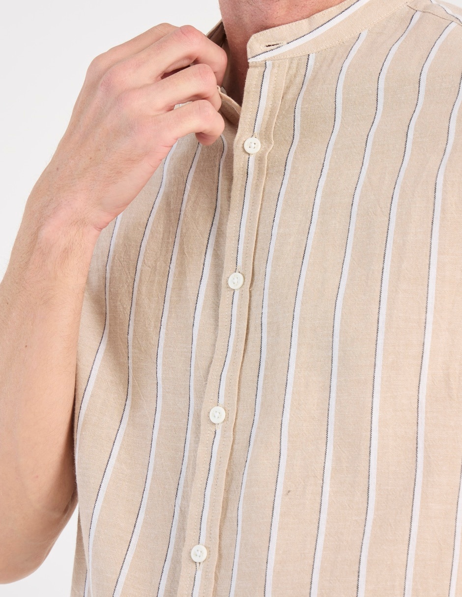 Camisa casual de algodón manga corta para hombre 4
