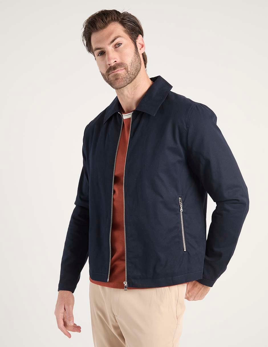 Chamarra harrington bolsas con cierre para hombre 2
