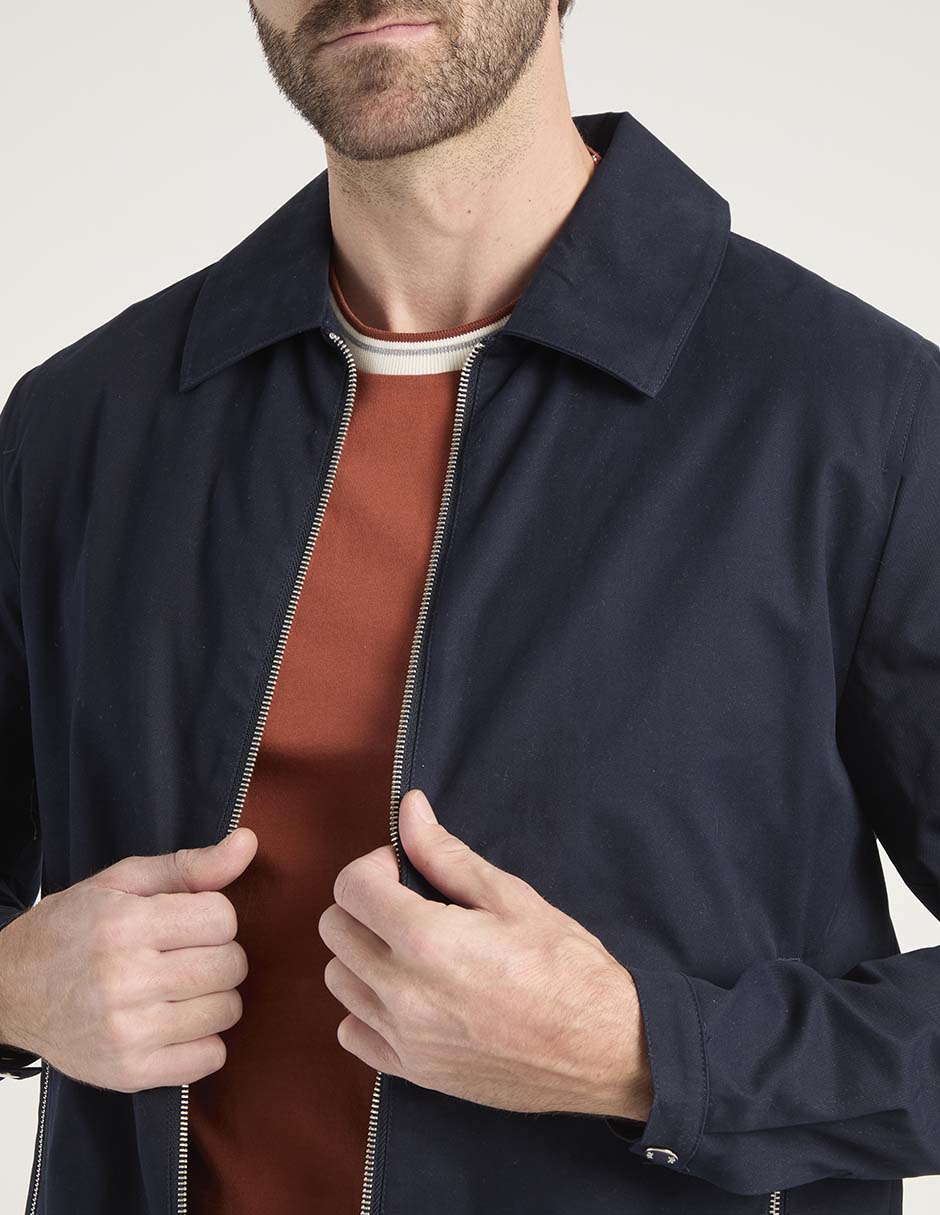 Chamarra harrington bolsas con cierre para hombre 4