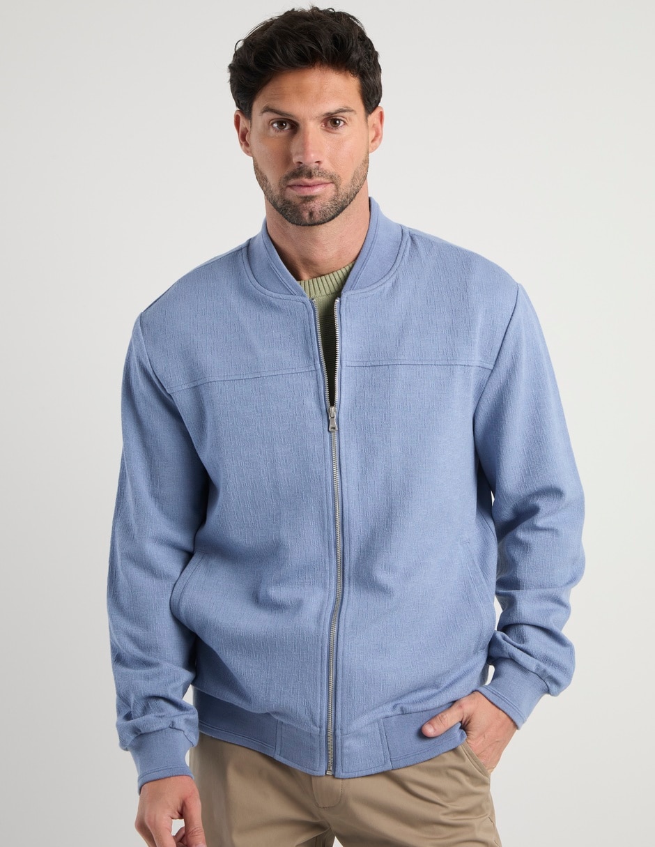 Chamarra bomber con bolsillos para hombre 2