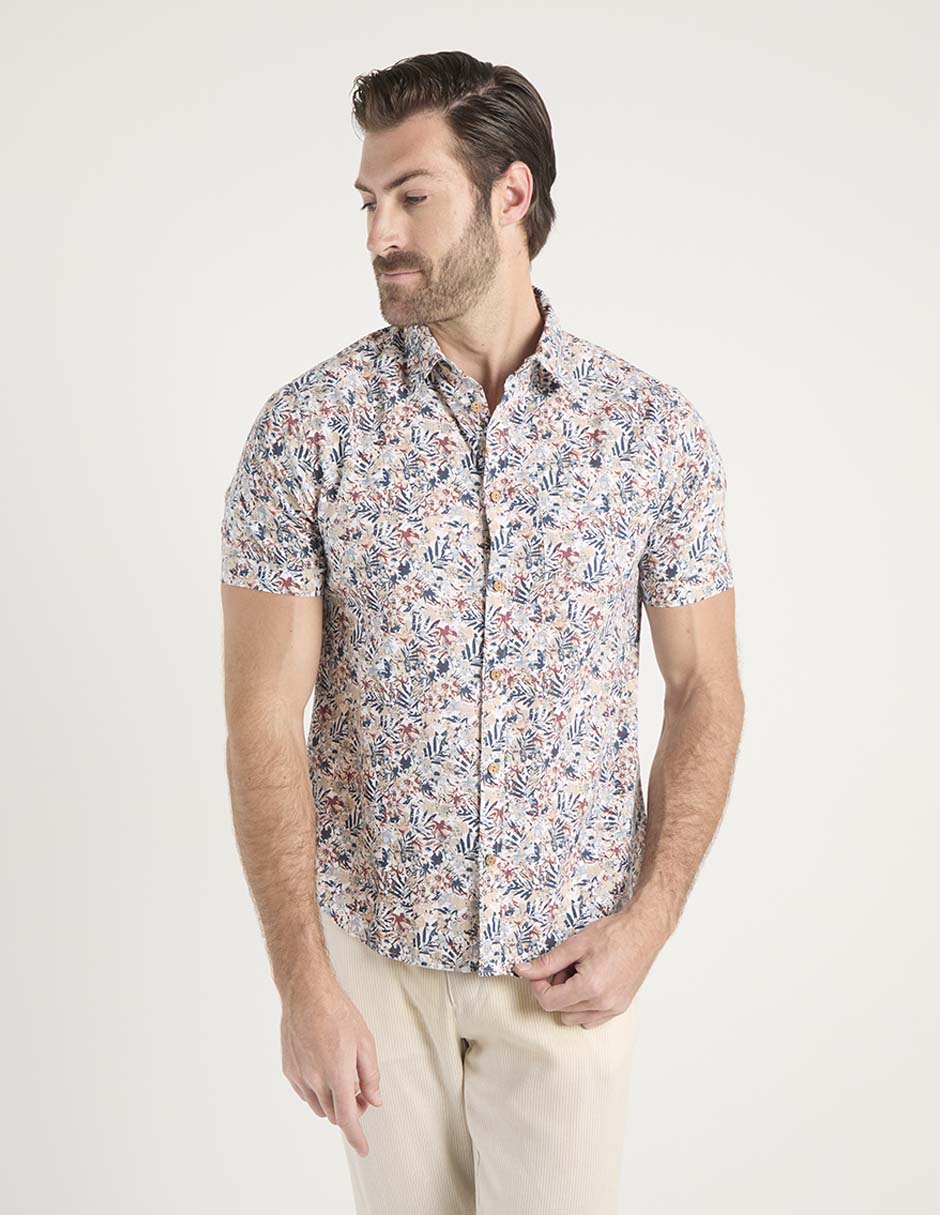 Camisa casual de algodón manga corta para hombre Camisa casual de algodón manga corta para hombre