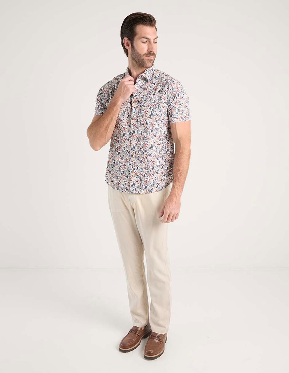Camisa casual de algodón manga corta para hombre 3