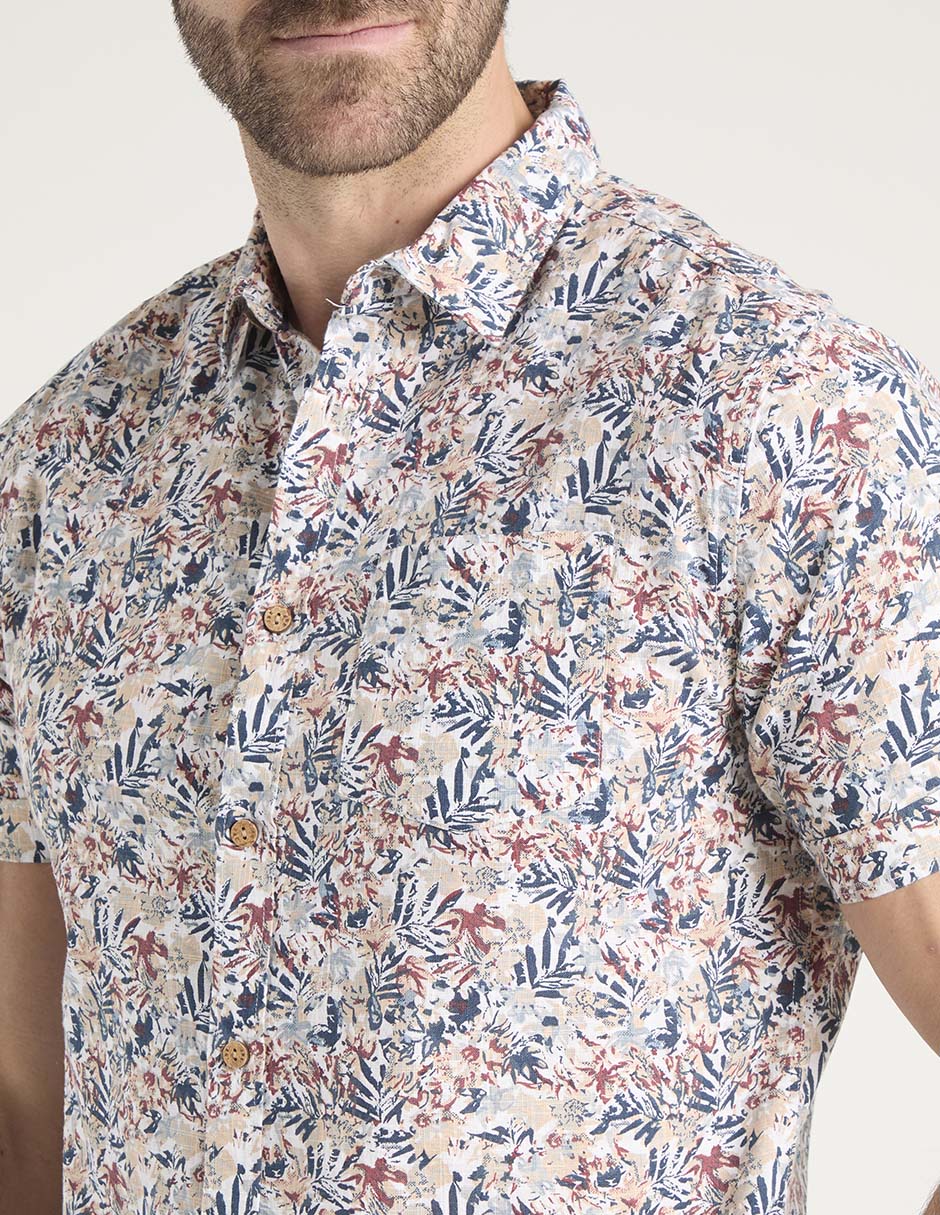 Camisa casual de algodón manga corta para hombre 5