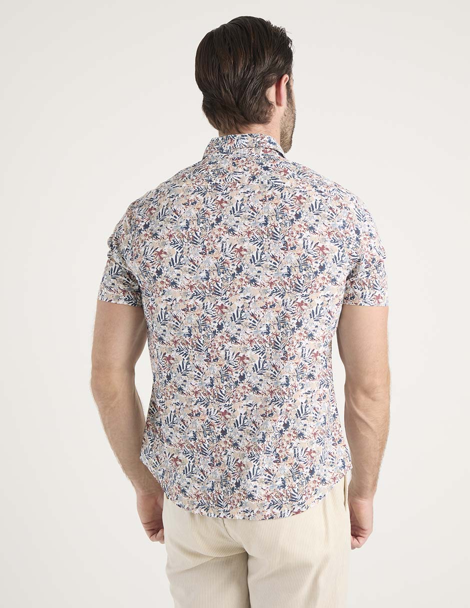 Camisa casual de algodón manga corta para hombre 6