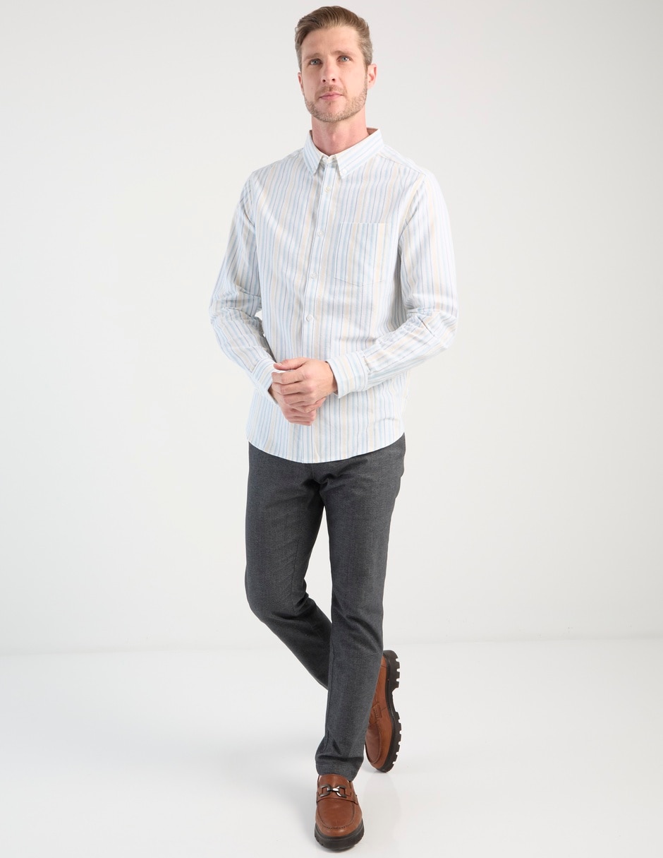 Camisa casual de algodón manga larga para hombre 3