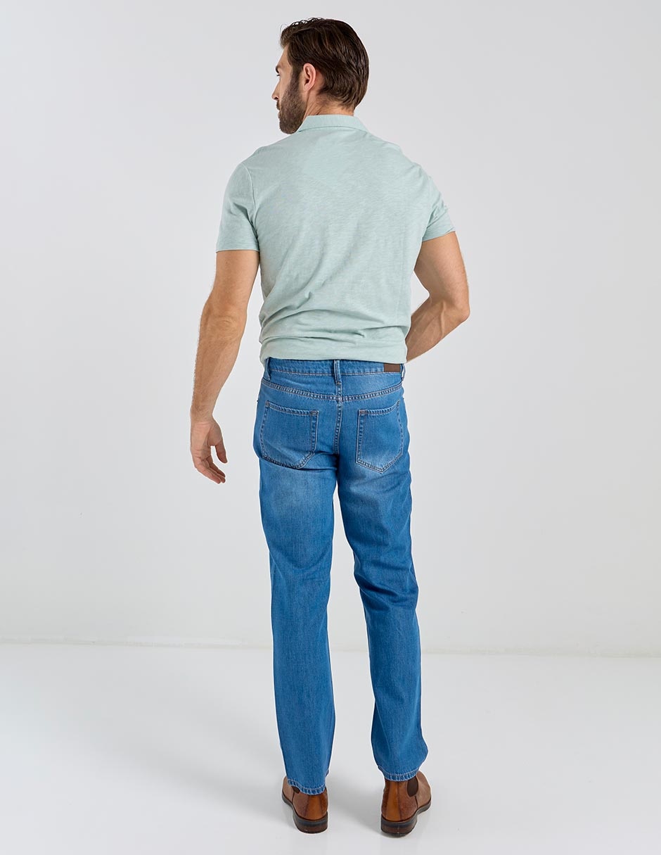 Jeans slim lavado medio para hombre 2