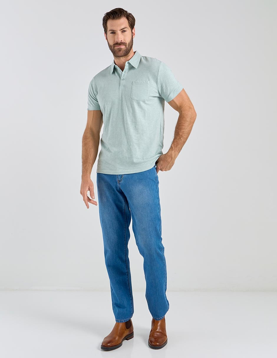 Jeans slim lavado medio para hombre 3