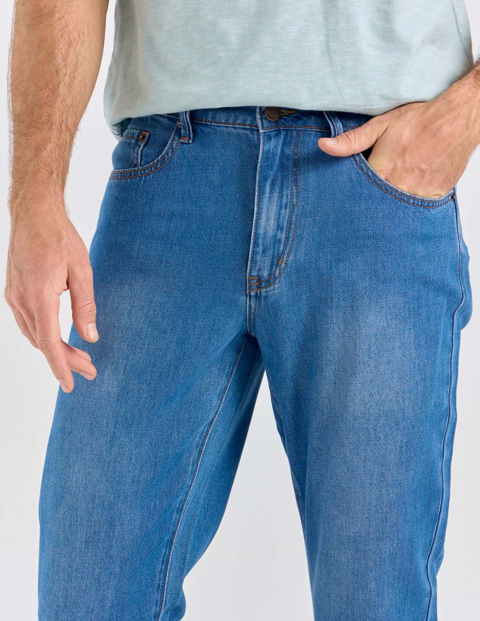 Jeans slim lavado medio para hombre 4