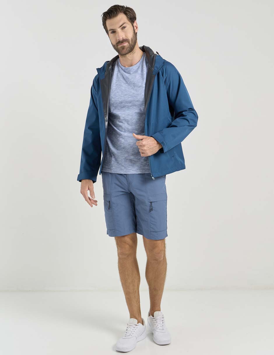 Chamarra rompevientos con capucha para hombre 3