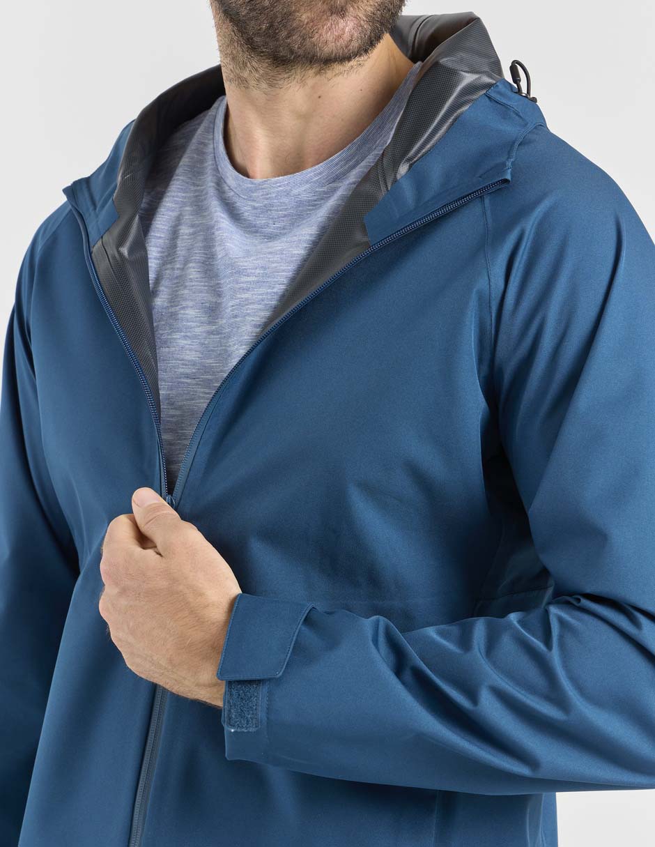 Chamarra rompevientos con capucha para hombre 4