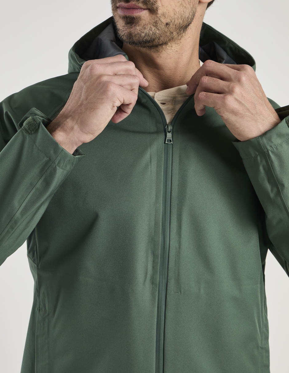 Chamarra rompevientos con capucha para hombre 4
